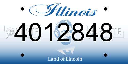 4012848 Illinois License Plate