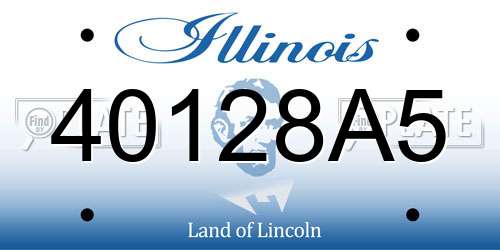 40128A5 Illinois License Plate