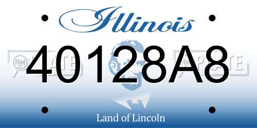 40128A8 Illinois License Plate