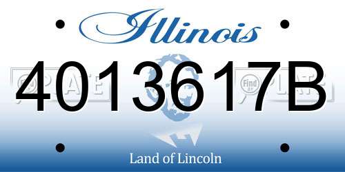 4013617B Illinois License Plate