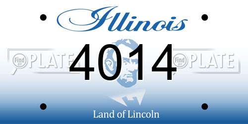 4014 Illinois License Plate