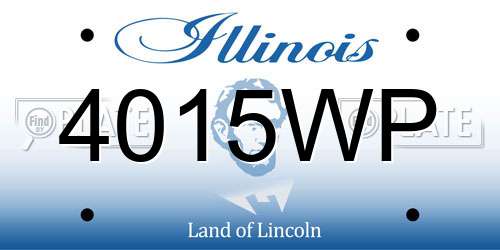 4015WP Illinois License Plate