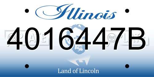 4016447B Illinois License Plate