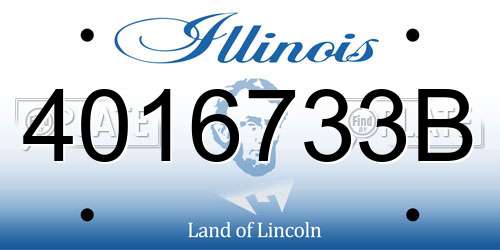 4016733B Illinois License Plate