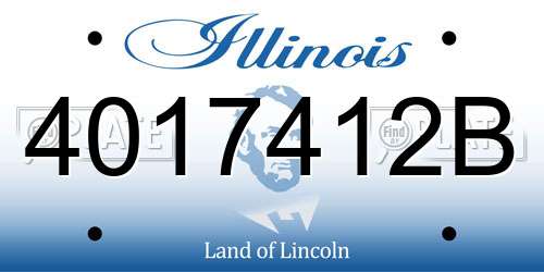 4017412B Illinois License Plate