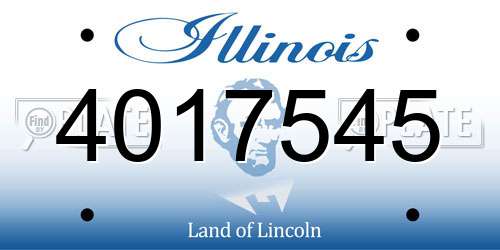 4017545 Illinois License Plate