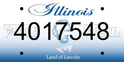 4017548 Illinois License Plate