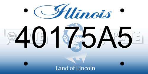 40175A5 Illinois License Plate