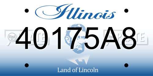 40175A8 Illinois License Plate