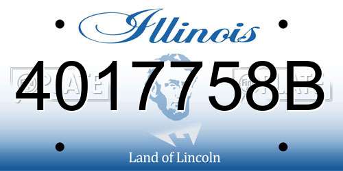 4017758B Illinois License Plate