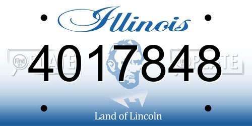 4017848 Illinois License Plate