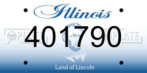 401790 Illinois License Plate