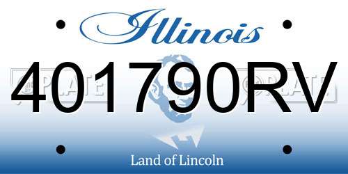 401790RV Illinois License Plate