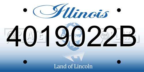 4019022B Illinois License Plate