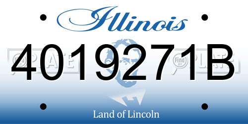 4019271B Illinois License Plate