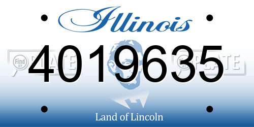 4019635 Illinois License Plate
