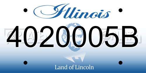 4020005B Illinois License Plate