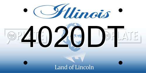 4020DT Illinois License Plate