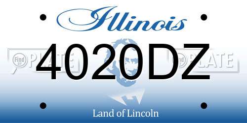 4020DZ Illinois License Plate