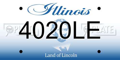 4020LE Illinois License Plate