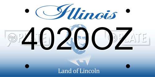4020OZ Illinois License Plate