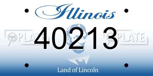40213 Illinois License Plate