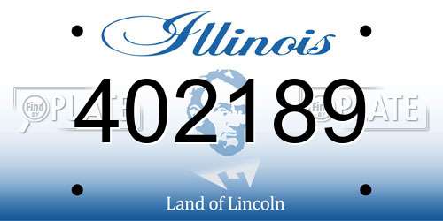 402189 Illinois License Plate