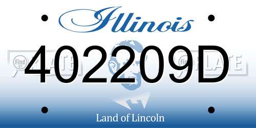 402209D Illinois License Plate