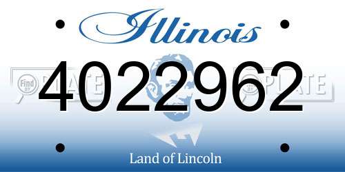 4022962 Illinois License Plate