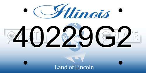 40229G2 Illinois License Plate