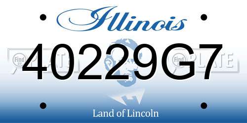 40229G7 Illinois License Plate