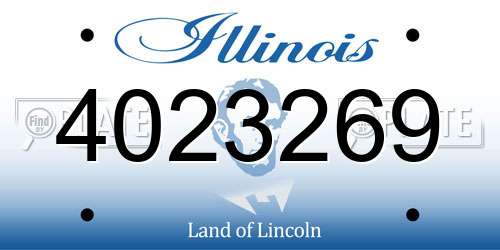 4023269 Illinois License Plate