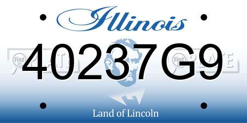 40237G9 Illinois License Plate