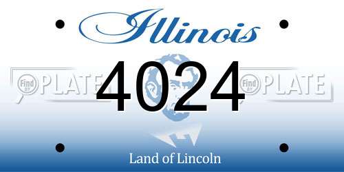 4024 Illinois License Plate