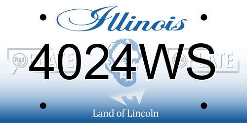 4024WS Illinois License Plate