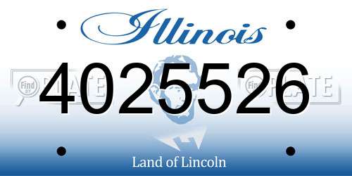 4025526 Illinois License Plate