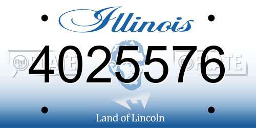 4025576 Illinois License Plate