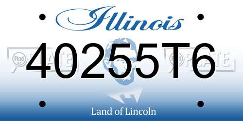 40255T6 Illinois License Plate