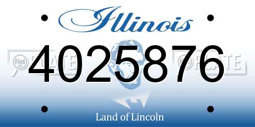 4025876 Illinois License Plate
