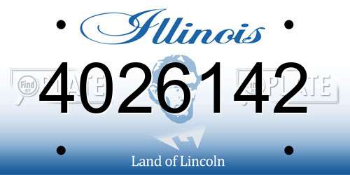 4026142 Illinois License Plate