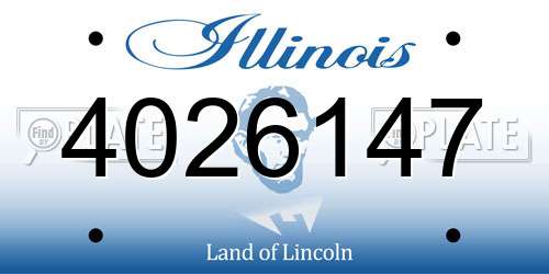 4026147 Illinois License Plate