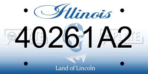 40261A2 Illinois License Plate