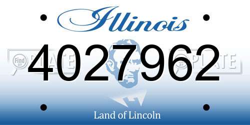 4027962 Illinois License Plate