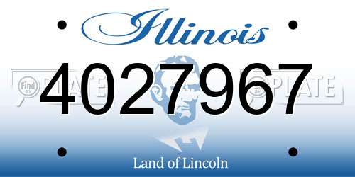 4027967 Illinois License Plate
