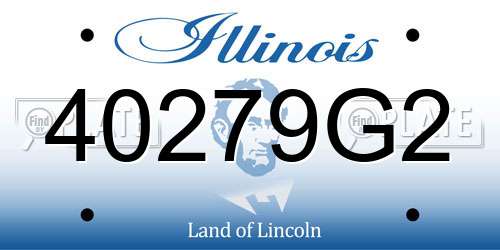 40279G2 Illinois License Plate