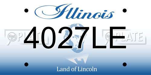 4027LE Illinois License Plate