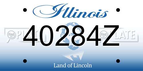 40284Z Illinois License Plate