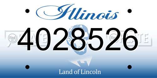 4028526 Illinois License Plate