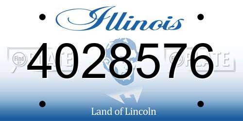 4028576 Illinois License Plate