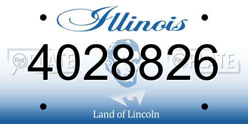 4028826 Illinois License Plate